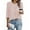 Pink, variant on CHUMUD Women's Dressy Business Casual Tops, Crew Neck Pleated Long Sleeve Shirts, Office Work Blouses, Spring Fall Outfits