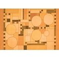 thumbnail image 1 of Ahgly Company Indoor Rectangle Abstract Orange Modern Area Rugs, 5' x 7', 1 of 4