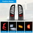 thumbnail image 3 of Clear LED Tail Lights For 2005-2015 Toyota Tacoma Yellow Sequential Turn Signal, 3 of 8