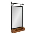 thumbnail image 1 of Kate and Laurel Gammons Miroir Mural avec Tablette, Noir/brun Rustique 24x39, 1 of 11