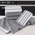 thumbnail image 5 of Simmore 18x28 Cotton Kitchen Towels 6-Pack, Soft Absorbent Dish Cloths for Washing Dishes Multipurpose Dish Towels Set for Kitchen with Hanging Loop, Grey, 5 of 9