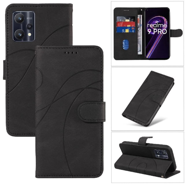 Flip Case For FOXDOCK OnePlus Nord CE2 Lite Card Slots and Kickstand Function Skin Feel Leather