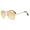 Gold / Orange Yellow Two-tone, variant on OWL Aviator Sunglasses Silver Metal Frame USA Flag Lens for Men and Women