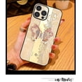 thumbnail image 5 of Case for iPhone 13,3D Butterfly Flower Kickstand Bling Glitter Diamond Marble Ring Stand Shockproof Women Girls Rhinestone Phone Case for iPhone 13,6.1 inch 2021 (XDL Gold), 5 of 12