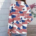 thumbnail image 4 of Iaqnaocc 4th Of July Outfits for Women Button Down Collared Independence Day American Flag Stars Striped Freedom Long Sleeve Tops America 250 Shirt Lightweight Outfits White XXXL, 4 of 4