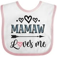 thumbnail image 3 of Inktastic Mamaw Loves Me Grandchild Girls Baby Bib, 3 of 4