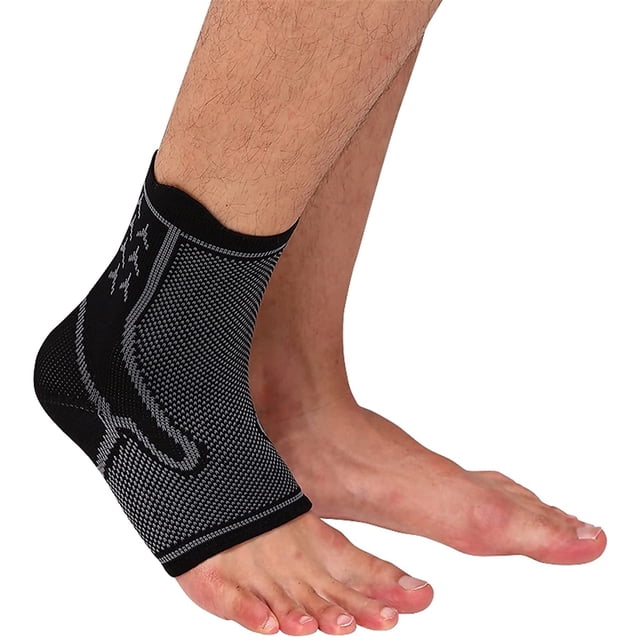 Ankle Support Printed Breathable Knitted Compression Foot Sleeve Heel Cover Socks Protective Wrap Support Pain Relief 526 (Size : Small)
