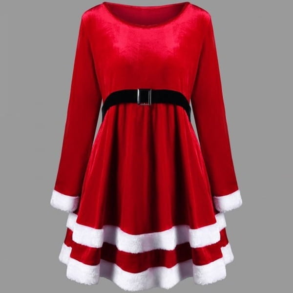 red velvet christmas dress womens