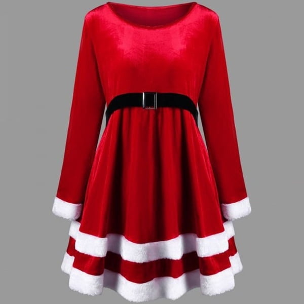 red velvet christmas dress womens