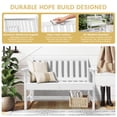thumbnail image 5 of LOYALICE HDPE 48.8" 2-Person Weather-Resistant Park Bench for Outdoor Use, with Wide Armrests and Backrest, Suit for Garden, Porch and Park, White, 5 of 8