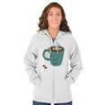 thumbnail image 5 of Need More Coffee Cute Funny Caturday Zip Hoodie Sweatshirt Women Brisco Brands X, 5 of 6