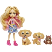 Mattel Enchantimals Family Toy Set, Gerika Golden Retriever Doll (6-in) with 3 Animal Figures, Great Gift for Kids Ages 4Y 