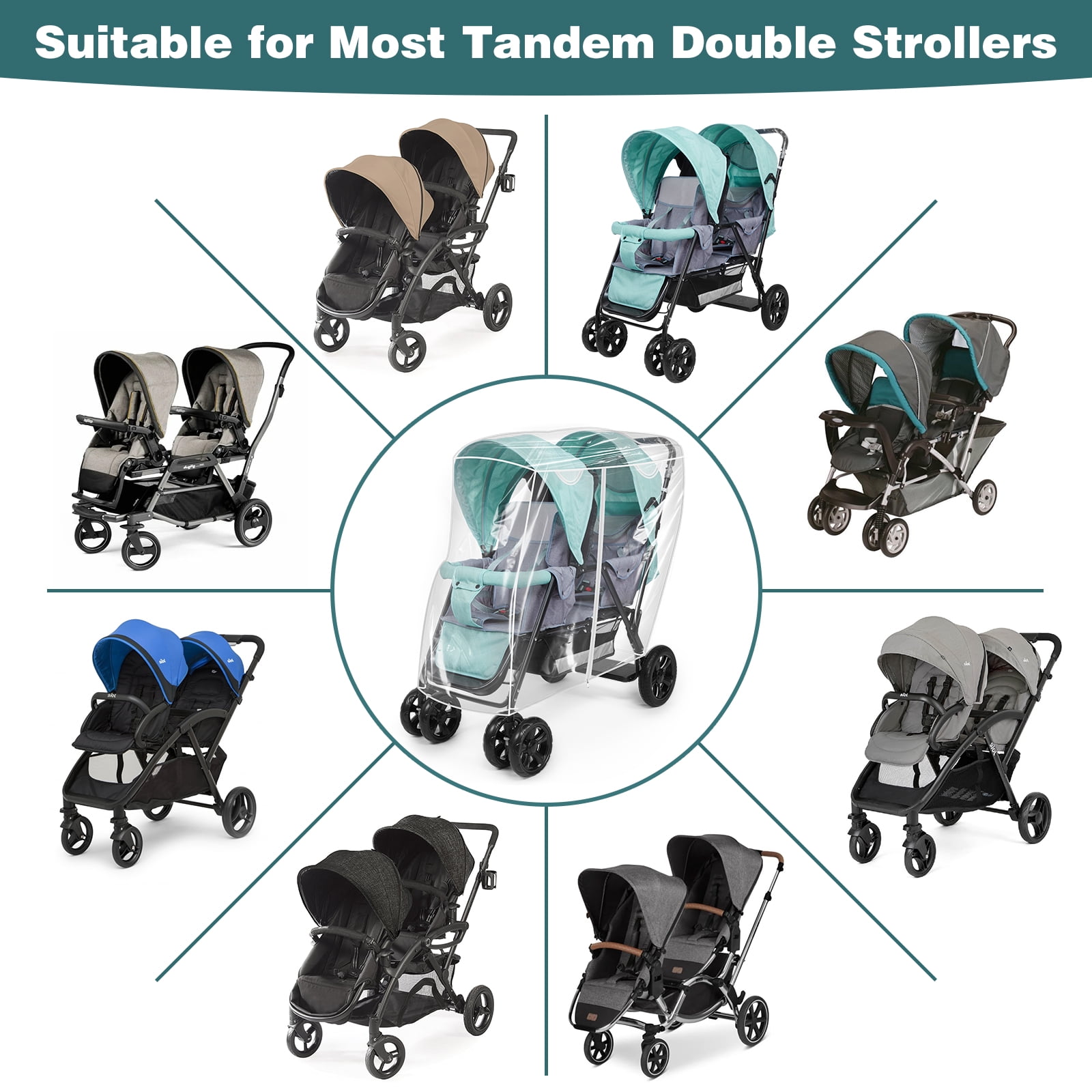 Double stroller cover hotsell