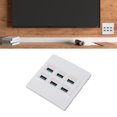 thumbnail image 4 of USB Outlet Wall Plate, White 6 Port High Speed USB 3.0 Wall Plate  for Charging, 4 of 8