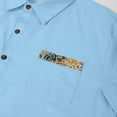 thumbnail image 5 of ZCFZJW Men's Button Down Dress Shirts Vintage Floral Patchwork Long Sleeve Casual Shirts Holiday Beach Hawaiian Shirts Vacation Wedding Shirts with Pocket Light Blue#01 XXXL, 5 of 7