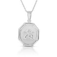 thumbnail image 2 of 14K GOLD PLATED STERLING SILVER GUARDIAN ANGEL MEDAL OCTAGON PENDANT NECKLACE, 2 of 2
