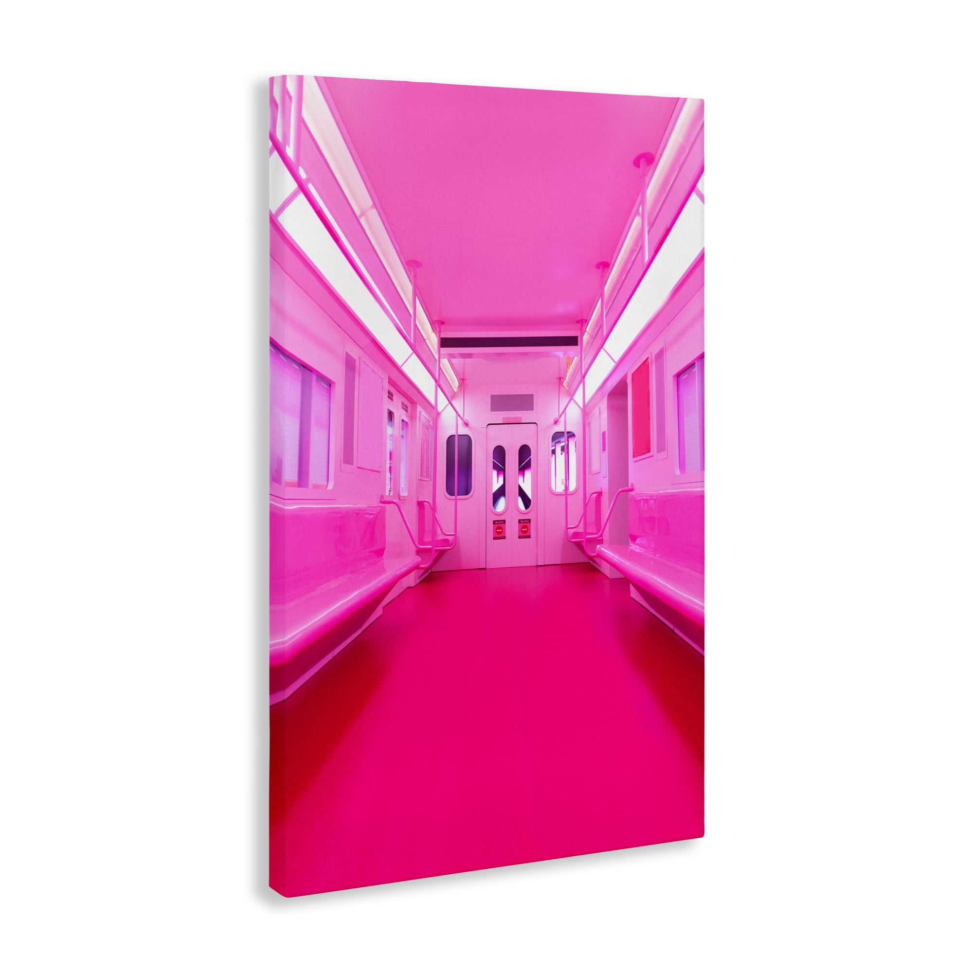 Futuristic Pink Tone Subway Canvas Wall Art, design by LISH Creative
