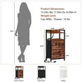 thumbnail image 5 of TYDIMOR 4 Drawers Vertical Dresser Bedroom Living Room Fabric Storage Tower Organizer, Rustic Brown, 5 of 7