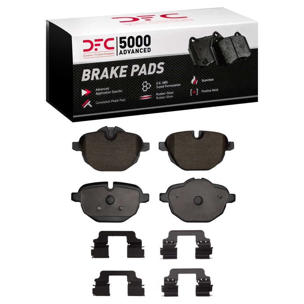 Dynamic Friction Company 1551-1473-01 DFC 5000 Advanced Brake Pads - Ceramic and Hardware Kit - OE