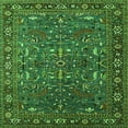 thumbnail image 1 of Ahgly Company Indoor Square Oriental Green Traditional Area Rugs, 6' Square, 1 of 4