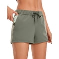 thumbnail image 1 of Shorts para Mujer CRZ YOGA Stretch 6 cm Bolsillos Gris Salvia M, 1 of 6