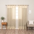 thumbnail image 2 of Aurora Home  Trellis Cut Out Curtains Navy, 2 of 5