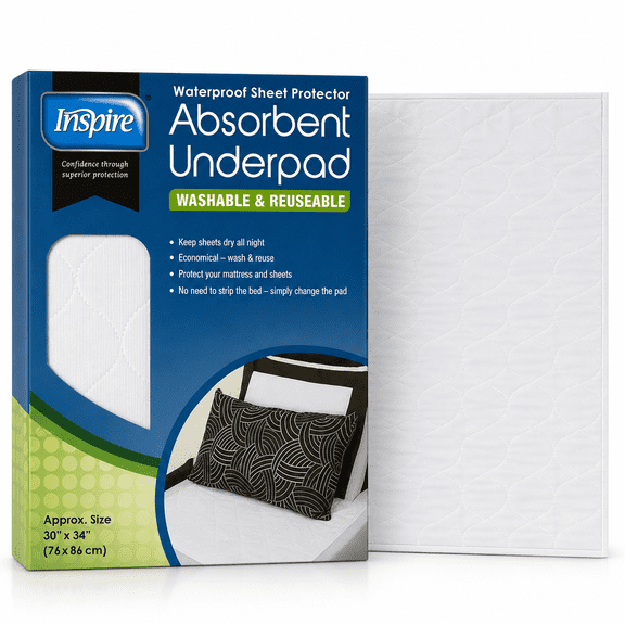 Inspire Washable and Reuseable Absorbent Underpad