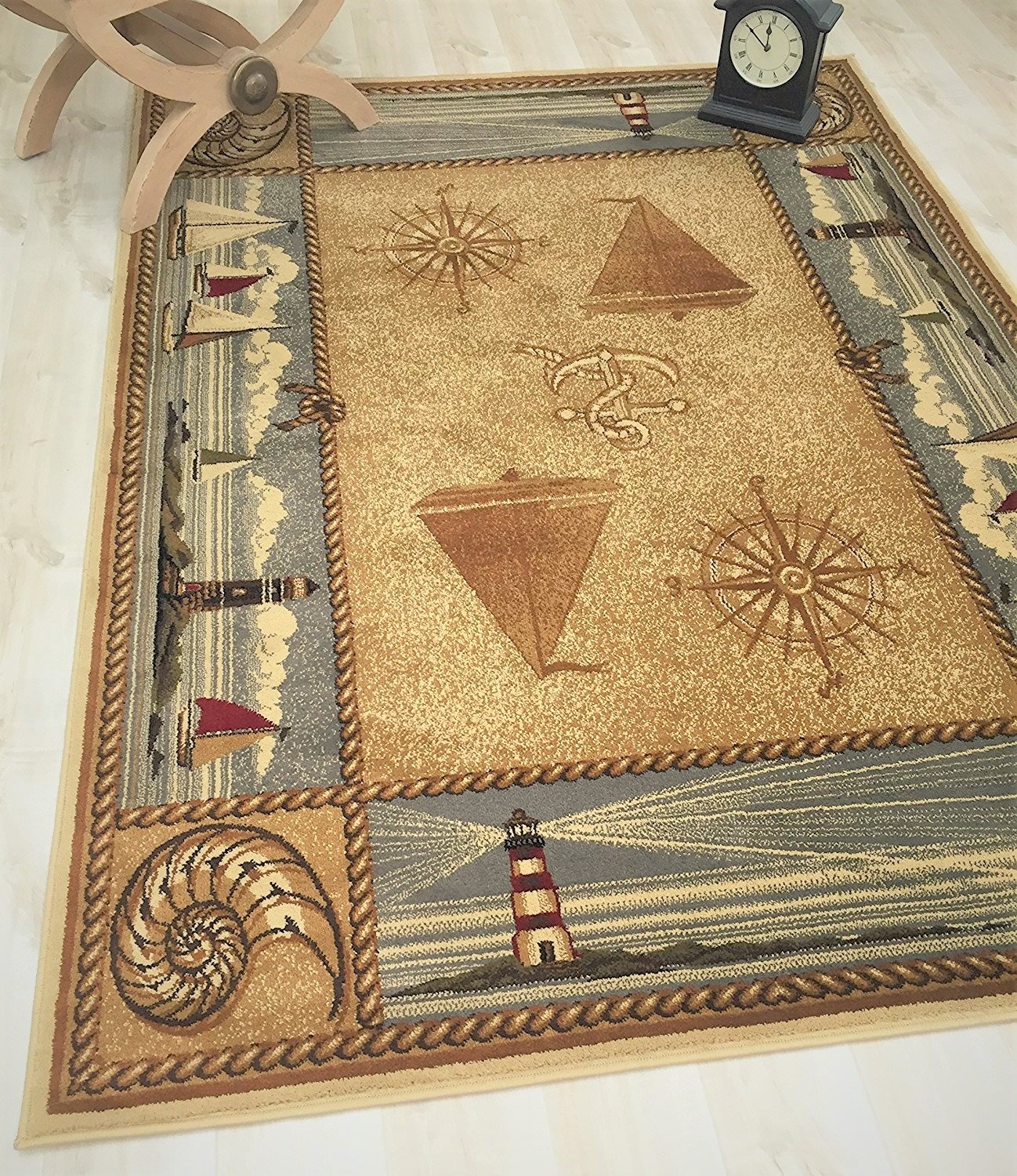 Handcraft Rugs Cabin Rug Lodge, Cabin Nature and Animals Area Rug