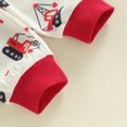thumbnail image 5 of TOWED22 Toddler Newborn Boy Clothes 2 Piece Long Sleeve Print Cotton Pullover Top Elastic Waist Pants Fall Winter Outfits Set(White,18-24 M), 5 of 7