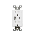 thumbnail image 2 of Diodesy USB Charger and Receptacle Outlet, USB A/C Wall Charging Ports, 4.8A 120V, Fast-Charging Electrical Ports, Tamper Resistant sockets, Cover Plate Included, UL Listed, 1-Pack, 2 of 2