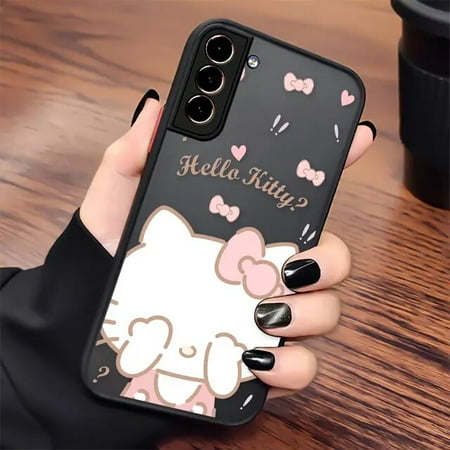 Cartoon Hello Kitty Cute Galaxy S23 FE Fundas For Samsung S22 S20 Ultra S21 S23 FE S10 S9 S8 Plus Frosted Translucent Phone Case