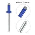 thumbnail image 4 of Unique Bargains Rivets Aveugles Tête Ronde Plate en Aluminium de 3,2 Mm x 9 Mm, Pack de 100 Bleu, 4 of 5