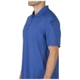 thumbnail image 3 of 5.11 Work Gear Men's Helios Short Sleeve Polo Shirt, Moisture-Wicking, Quick-Drying, Academy Blue, Small, Style 41192, 3 of 4