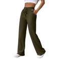 thumbnail image 2 of Kopltyrfg Womens Palazzo Pants Summer Fashion 2026 High Waisted Wide Leg Drawstring Flowy Beach Trousers with Pockets (Brown,XL), 2 of 7
