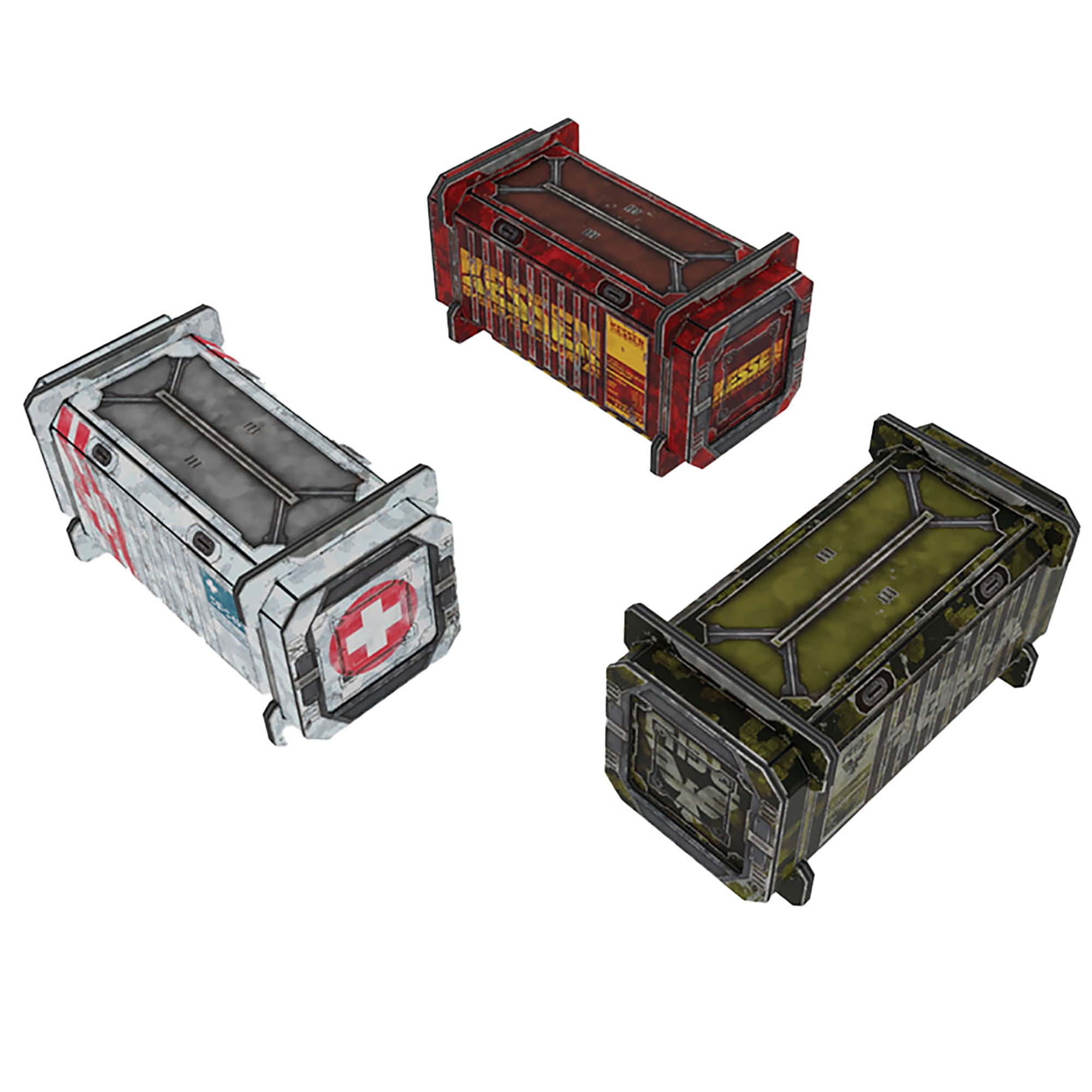 TinkerTurf Sci-Fi Terrain: Cargo Containers Series 1 Add-On - Neutral Theme
