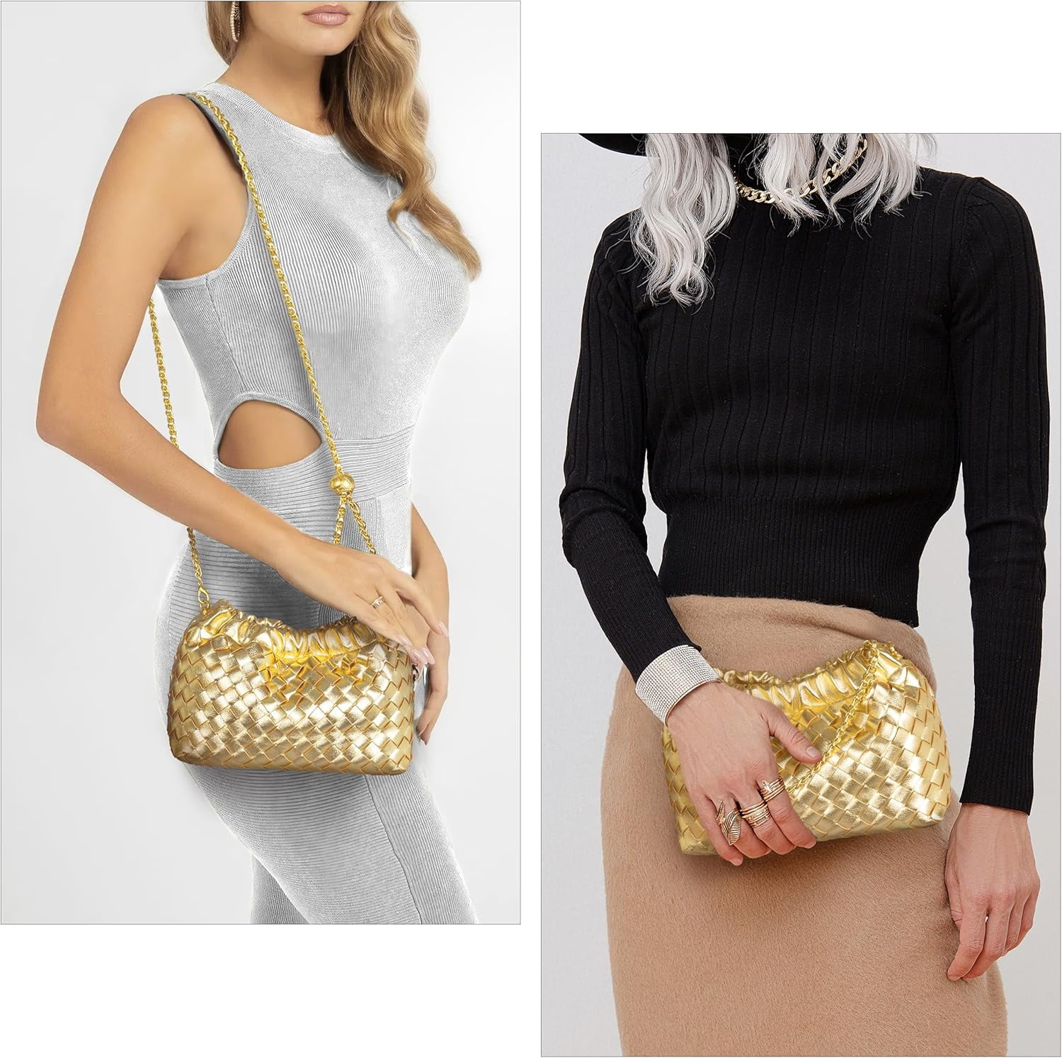 Small Crossbody Bag For Women Trendy.Dumpling Bag Clutch Purse For Women Evening Bag Cloud Purse Vegan Leather Hobo Bag