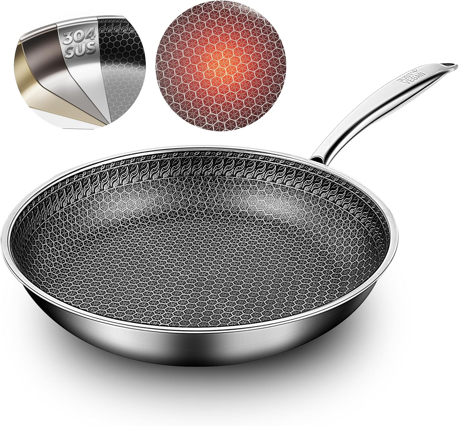 Non Stick Frying Pans 11 Inches, Induction Compatible,  & Easy Clean for Gas/Electric Stove