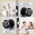 thumbnail image 6 of Balin Designs Crystal Doorknobs (Matte Black) - Decorative Hardware Interior and Exterior Keyless Privacy Door Lock for Bathroom, Bedroom, or Other Doors (1 Pack), 6 of 9