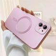 thumbnail image 3 of Magnetic Case for iPhone 11 Phone Case for Women/Men, Shockproof Matte Luxury Soft Metallic Luster Design with Full Camera Lens Protector, Compatible with Magsafe Case for iPhone 11 6.1"-Pink, 3 of 7