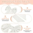 thumbnail image 3 of Lazo grande de satén Uxcell para vestidos de boda, lazo de satén desmontable de 59 pulgadas y tren largo para vestido formal - Blanco, 3 of 7