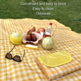 thumbnail image 4 of Picnic Blanket Beach Blankets, Portable Camping Blankets, Outdoor Blanket for Beach Camping Hiking Travel Yellow Plaid, 4 of 7