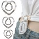 thumbnail image 3 of 2pcs T-shirt Corner Hem Waist Knotted Brooches Crystal Pearl Metal Hijab Scarf Ring Button Shirt Shirt Fixed Buckle Accessories, 3 of 4
