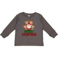 thumbnail image 3 of Inktastic Merry Christmas Santa Reindeer Boys or Girls Long Sleeve Toddler T-Shirt, 3 of 5