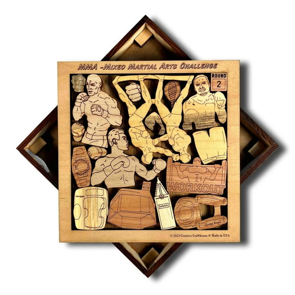 Creative Crafthouse MMA Challenge Puzzle Fighter's Ring Wood Gift