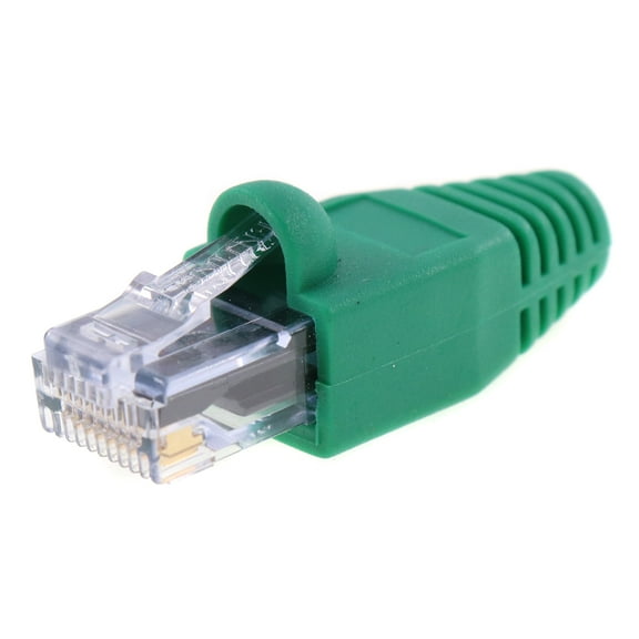 Senitnal RJ45 Booted Ethernet Terminator, 120-Ohm Capacitor, DMX, EOL, Green