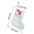 thumbnail image 3 of OAVQHLG3B 7.8 inch Mini Cute Knit Initial Embroidered Christmas Stocking Personalized Initial Christmas Stocking Family Holiday Xmas Party Decor Christmas Decorations, 3 of 5