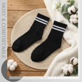 thumbnail image 2 of 8 Pairs Womens Crew Socks Striped Women Sports Crew Socks, Size 6-8, 2 of 7