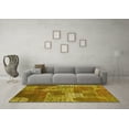 thumbnail image 3 of Ahgly Company Indoor Rectangle Patchwork Yellow Transitional Area Rugs, 8' x 10', 3 of 4