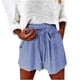thumbnail image 1 of Pantalones cortos casuales de verano con cordones y bolsillos de color sólido para mujer a la moda Pompotops ulkah937713, 1 of 8