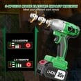 thumbnail image 3 of Tegatok Cordless Brushless Impact Wrench, Impact Gun 1/2 Inch(430N.m), Electric Impact Wrench with 2 Pack 4000 mAH Batteries and Fast Charger, Power Impact Driver for Car Home, 3 of 12